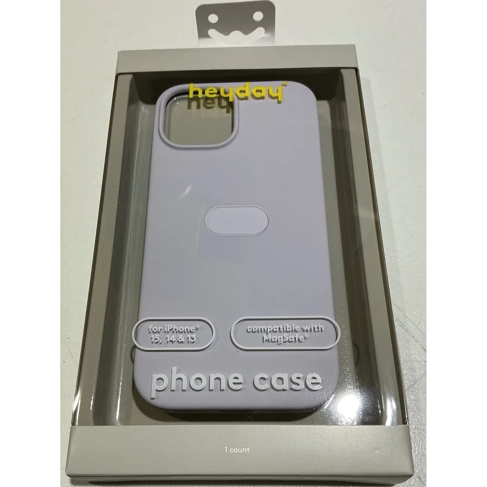Heyday iPhone 15 14 13 Case Soft Purple MagSafe Recycled Silicone Antimicrobial